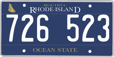 RI license plate 726523