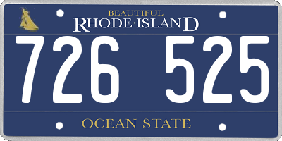 RI license plate 726525
