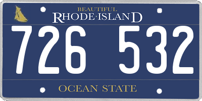 RI license plate 726532