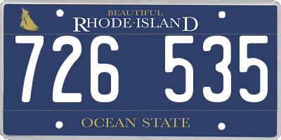 RI license plate 726535