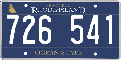 RI license plate 726541