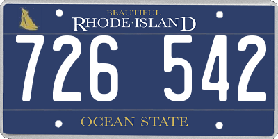 RI license plate 726542