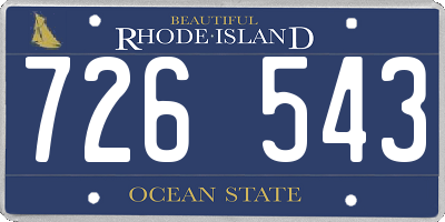 RI license plate 726543