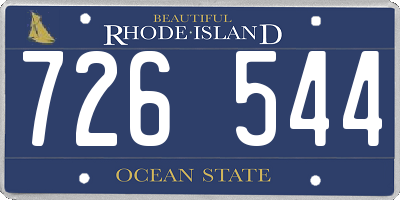 RI license plate 726544