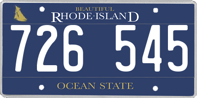 RI license plate 726545