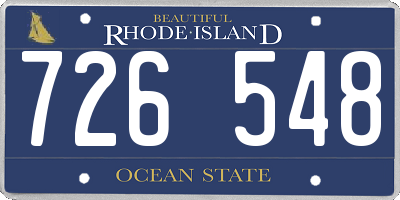 RI license plate 726548