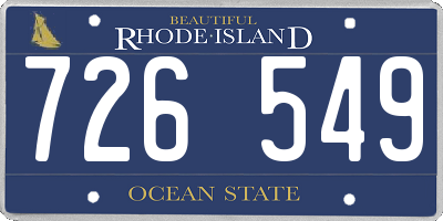 RI license plate 726549