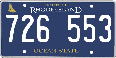 RI license plate 726553