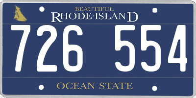 RI license plate 726554