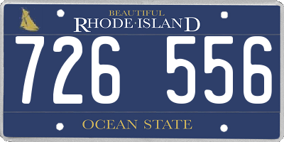 RI license plate 726556