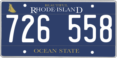 RI license plate 726558