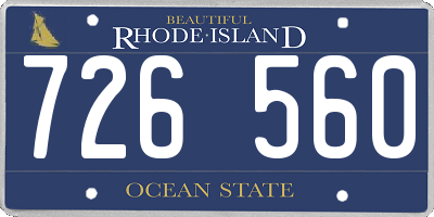 RI license plate 726560