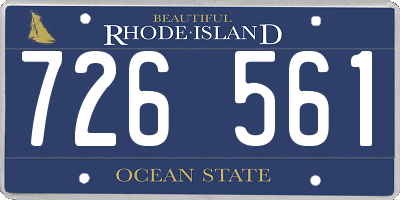 RI license plate 726561