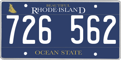 RI license plate 726562