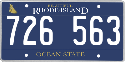 RI license plate 726563
