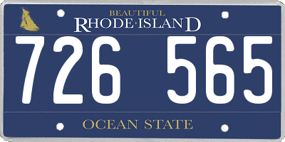RI license plate 726565