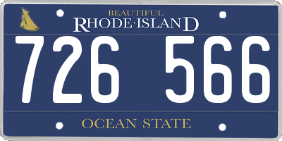 RI license plate 726566
