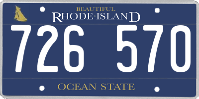 RI license plate 726570