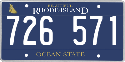 RI license plate 726571