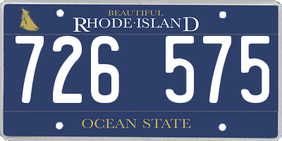 RI license plate 726575