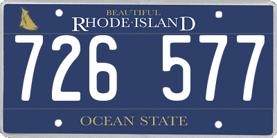 RI license plate 726577