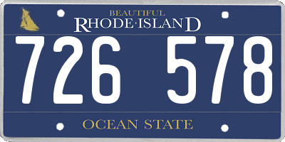 RI license plate 726578