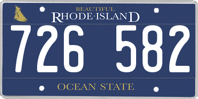 RI license plate 726582