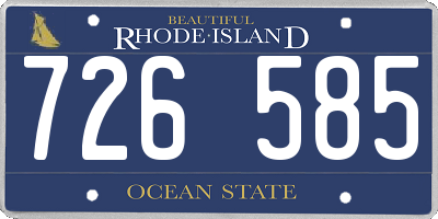 RI license plate 726585