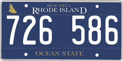 RI license plate 726586