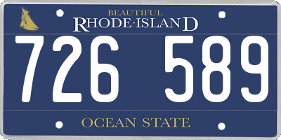 RI license plate 726589