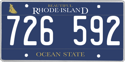RI license plate 726592