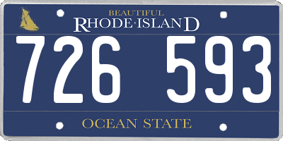 RI license plate 726593