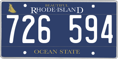 RI license plate 726594