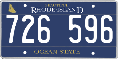 RI license plate 726596