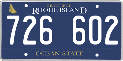 RI license plate 726602
