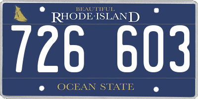 RI license plate 726603