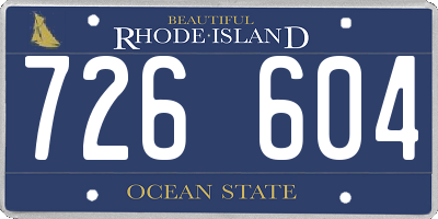RI license plate 726604