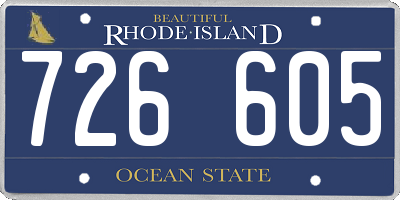RI license plate 726605