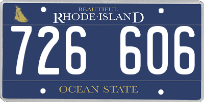 RI license plate 726606
