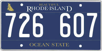 RI license plate 726607