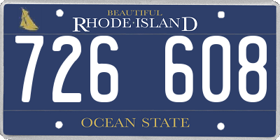 RI license plate 726608