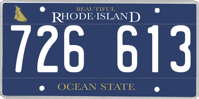 RI license plate 726613