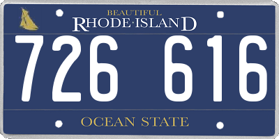 RI license plate 726616