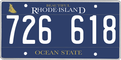 RI license plate 726618