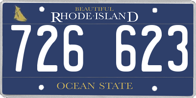 RI license plate 726623