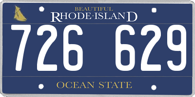 RI license plate 726629