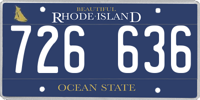 RI license plate 726636