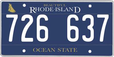 RI license plate 726637