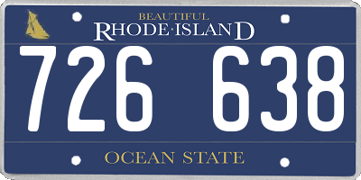 RI license plate 726638