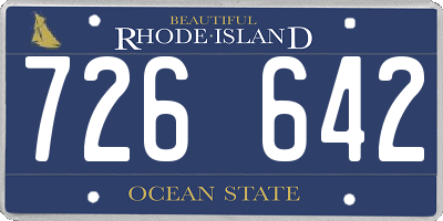 RI license plate 726642